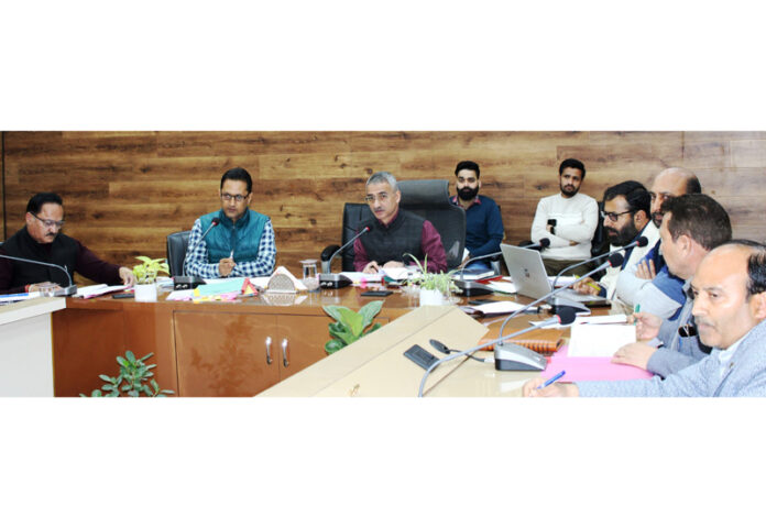 DDC Doda chairing a meeting on Tuesday.