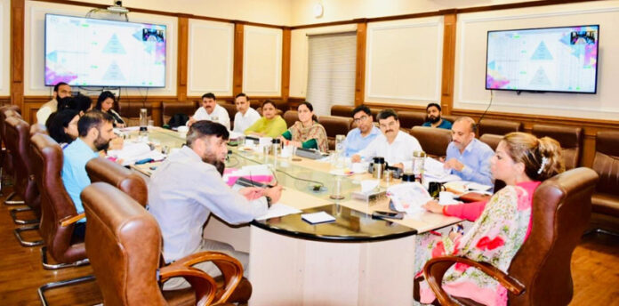 Commissioner Secretary Yasha Mudgal chairing a meeting on Saturday.