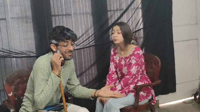 Artists performing in a play staged by Samooh theatre in Jammu.