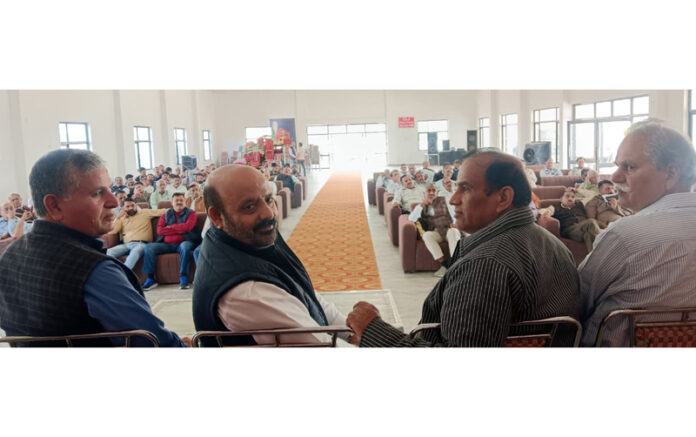 Senior BJP leader Bali Bhagat at a function organized by party in Khour.