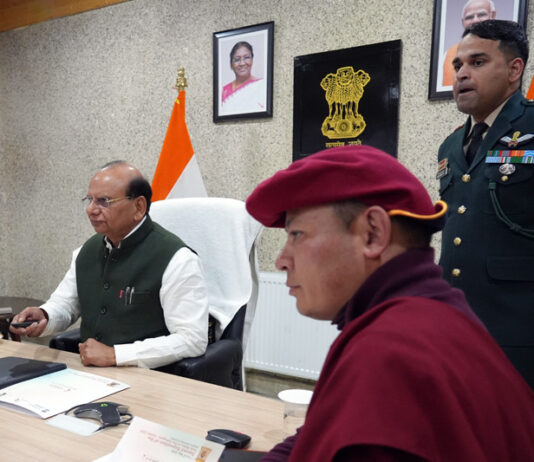LG Vinai Kumar Saxena launching Ladakh Tourism Portal in Leh.