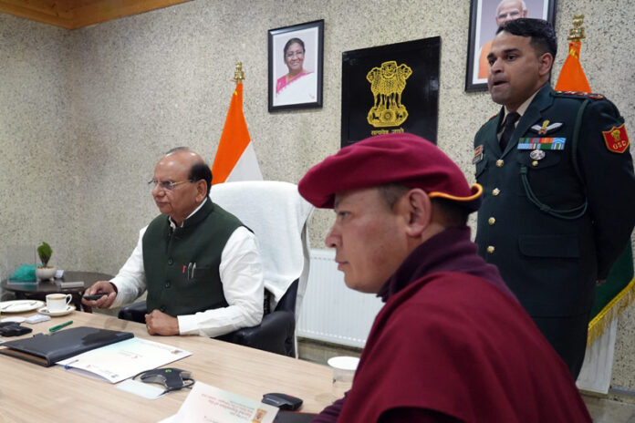 LG Vinai Kumar Saxena launching Ladakh Tourism Portal in Leh. LG Vinai Kumar Saxena launching Ladakh Tourism Portal in Leh.