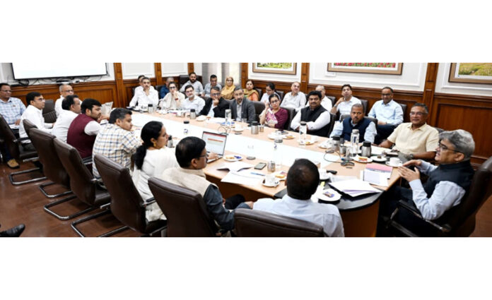 Chief Secretary chairing a meeting on Monday. Chief Secretary chairing a meeting on Monday.