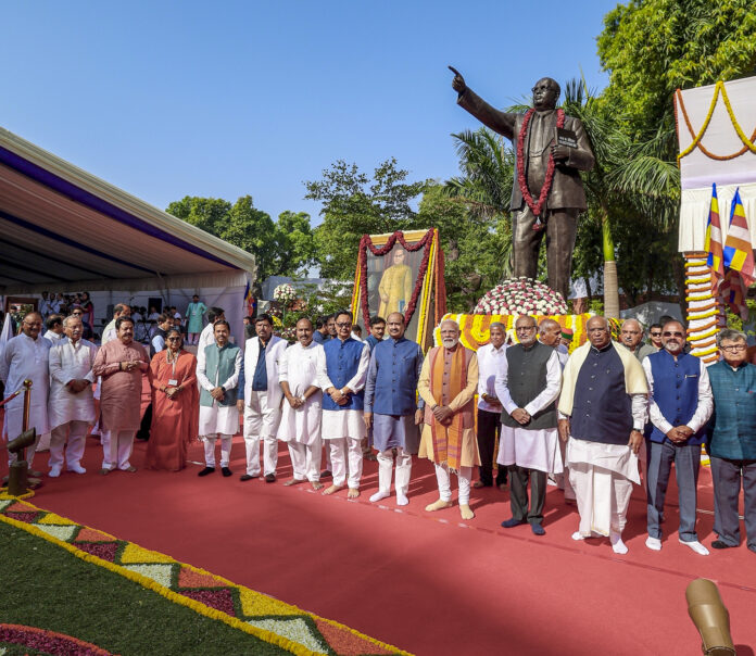 Tribute to Dr Ambedkar at Prerna Sthal