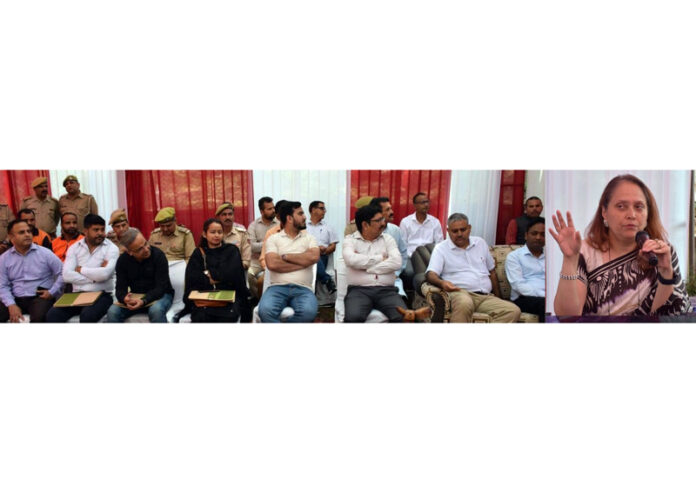 Sheetal Nanda speaking during panel discussion on ecological balance.