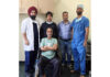 Doctors at SMVD Narayana Hospital, Katra, posing with a patient on whom they performed a rare brain surgery.