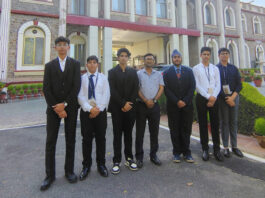 Jodhamal students posing for a group photograph.