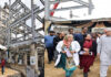 CM Omar Abdullah inspecting work on LD Hospital Extension Block on Saturday.