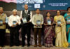 Chief of the Army Staff, Gen Upendra Dwivedi with Lt Gen Ghanshyam Singh Katoch (Retd), Brigadier Jeewan Singh Rajpurohit, PhD (Retd) and others dignitaries during the book release and biography ‘The Snow Lion: A Military Biography of General Zorawar Singh’, written by Lt Gen Ghanshyam Singh Katoch (Retd) and a book titled ‘Lead like a Legend’, written by Brigadier Jeewan Singh Rajpurohit, PhD (Retd) at Manekshaw centre in New Delhi on Sunday. (UNI)