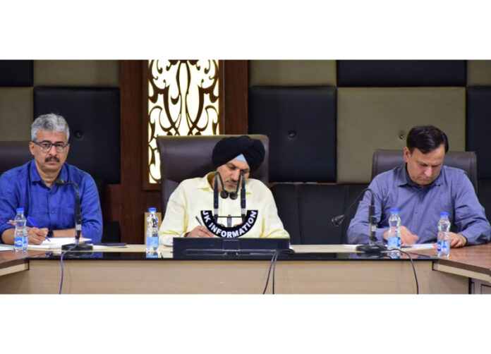 Commissioner Secretary Industries and Commerce Vikramjit Singh chairing a meeting at Jammu on Saturday. Commissioner Secretary Industries and Commerce Vikramjit Singh chairing a meeting at Jammu on Saturday.