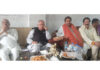 Senior Cong leaders T H Karra, Raman Bhalla and others during public meeting in Jammu.