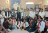 Rattan Lal Gupta and other NC leaders with new team of Jammu Urban ST Cell.