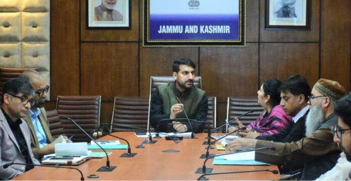 Secretary, RDD Mohammad Aijaz Asad chairing a meeting on Wednesday.