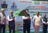 Dileep Sanghani, Chairman, IFFCO, launching the Nano Fertilizer Awareness Mega Campaign on Friday.
