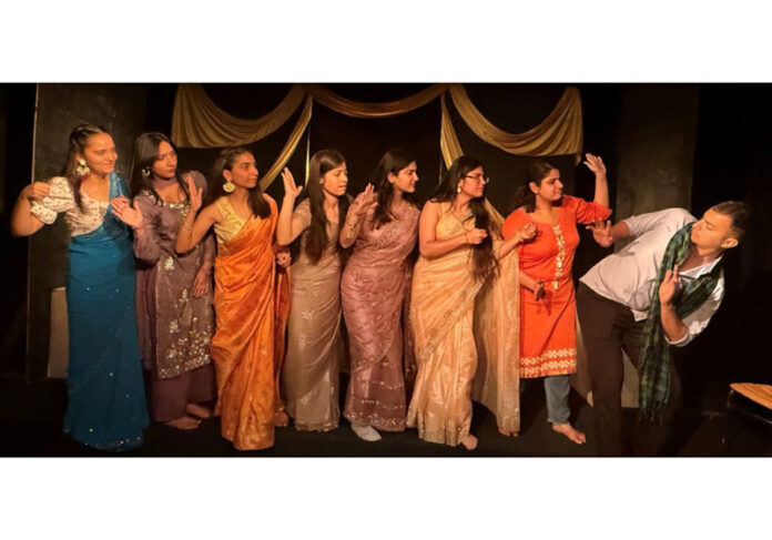 A scene from Hindi play ‘Rehearsal’ staged in Jammu on Sunday.