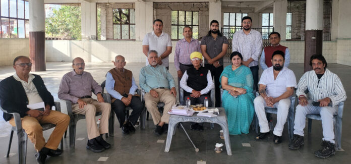 Members of DBPS during a meeting in Jammu on Wednesday. Members of DBPS during a meeting in Jammu on Wednesday.