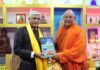 Union Minister Gajendra Singh Shakhawat during his visit to International Mediation Centre in Leh.