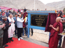 LG Vinay Kumar Saxena launching Project Him Sarovar in Ladakh.