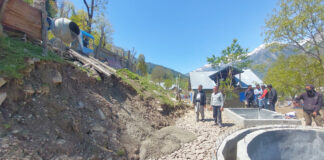 Work ongoing at the first biogas plant in Ganderbal. -Excelsior/Firdous