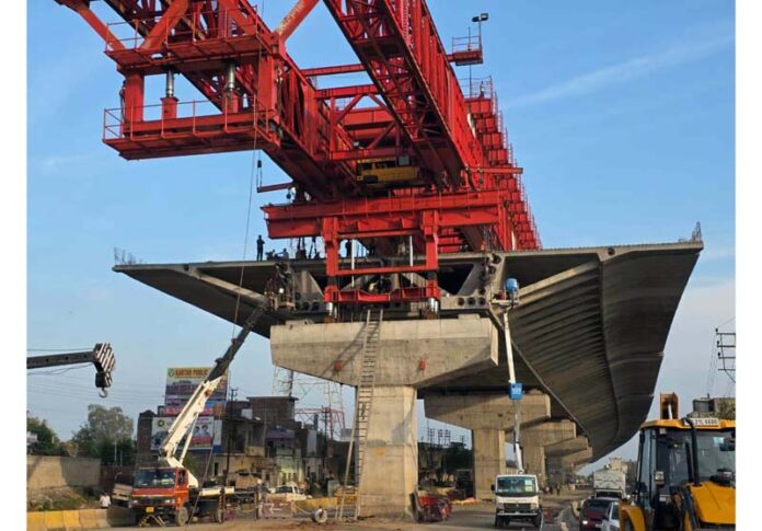 Work in progress on Expressway near Ghagwal in district Samba.