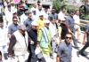 LG Manoj Sinha leading Padyatra in Ramban on Wednesday.