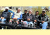 KDA leaders addressing a press conference in Kargil on Wednesday. -Excelsior/Basharat Ladakhi