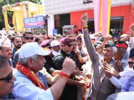 LG Manoj Sinha during padyatra in Kathua on Monday.