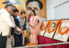 Union Minister Dr Jitendra Singh, Tarun Chugh and others lighting the lamp at party meeting in Jammu on Sunday.