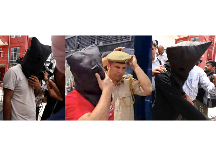 Accused LeT operatives being escorted for court proceedings in Jammu -Excelsior/Rakesh