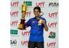 Ritvik Gupta posing with his medal and trophy after winning Under-17 National Table Tennis title.