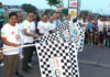 Dignitaries flagging off SMVD Katra Half Marathon on Sunday.