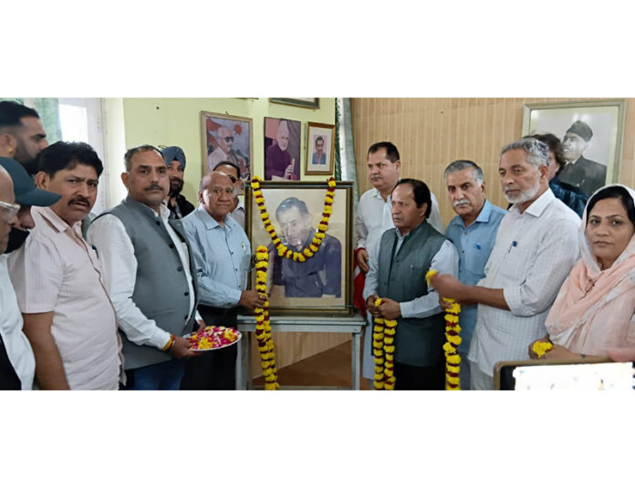 NC leaders paying tributes to senior NC leader, Late Bodh Raj Bali on his 24th death anniversary.