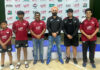 J&K Table Tennis players posing for a group photograph.