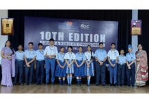 Jammu Sanskriti School shines at Techradiance C’ship Jammu Sanskriti School posing along with teachers during an event.
