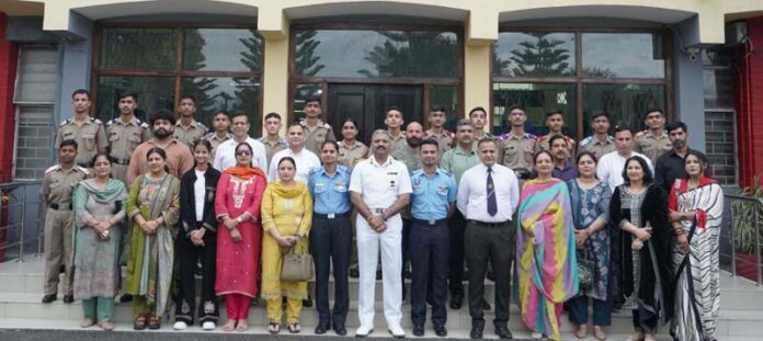 Management and teachers of Sainik School Nagrota posing with NDA 154 cadets and their parents. Management and teachers of Sainik School Nagrota posing with NDA 154 cadets and their parents.