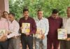 Dignitaries releasing annual Community Magazine ‘Vishwakarma Reporter’ on Thursday.