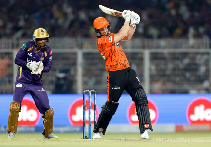 Heinrich Klaasen hitting a shot during his inning of 52 runs in 35 balls against KKR in Kolkata. Heinrich Klaasen hitting a shot during his inning of 52 runs in 35 balls against KKR in Kolkata.