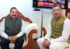 J&K BJP leader, Aseem Gupta during a meeting with Union MoS, Dr. Jitendra Singh in New Delhi.