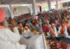 Shri Shri 108 Swami Gurdeep Giri Ji Maharaj addressing gathering in Jammu.