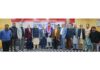 New entrants with Apni Party chief Altaf Bukhari and others.