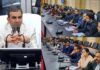 DDC Ramban Mohammad Alyas Khan chairing a meeting on Thursday.