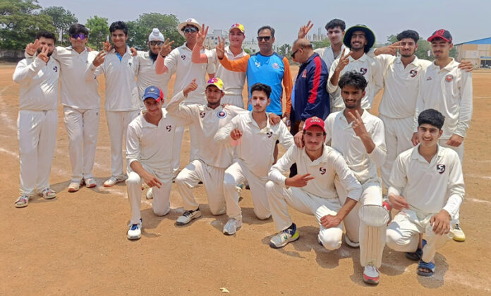 U-17 J&K cricket team posing for a group photograph.