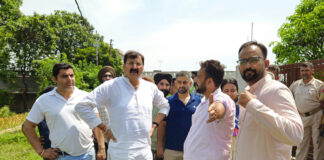 MLA Arvind Gupta during his visit to Ranjeetpur Panchayat in Jammu.