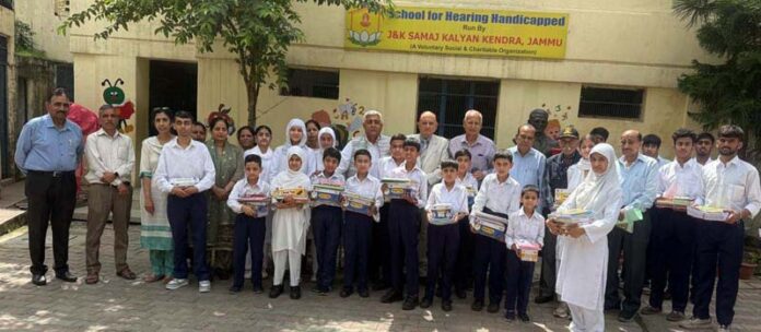 K B Jandial, president SKK posing along with others during a function in Jammu.