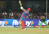 David Miller playing a shot during match against RCB in Bengaluru on Saturday.