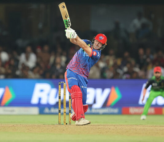 David Miller playing a shot during match against RCB in Bengaluru on Saturday.