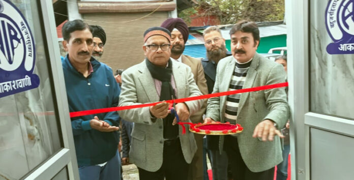 ADG (North Zone) Prasar Bharati inaugurating a new facility at Akashwani Srinagar.