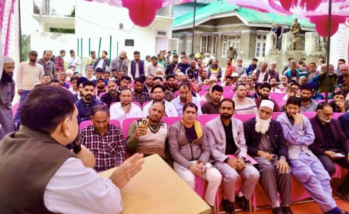 DDC Poonch addressing a gathering on Wednesday.