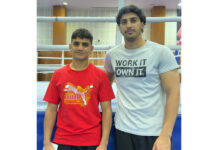 Mohd Yasser posing along with his coach Mohd Ishtyaq.