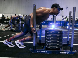 Ironman Kapil Arora in action during HYROX Pro Race in Bengaluru.